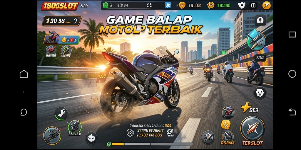 Tampilan gameplay <strong>180SLOT</strong> dengan balapan seru di trek menantang.
