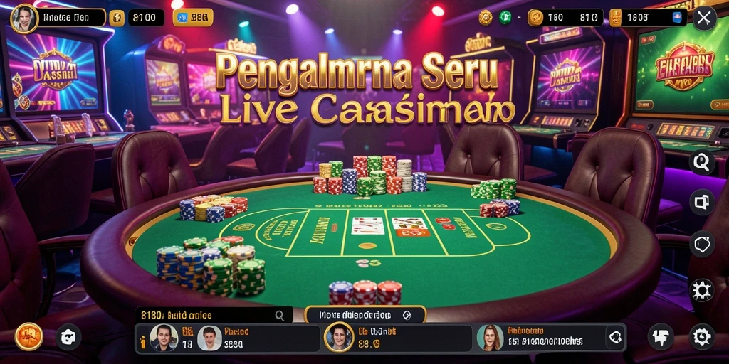 Tampilan interaktif dari permainan Live Casino di 8180.