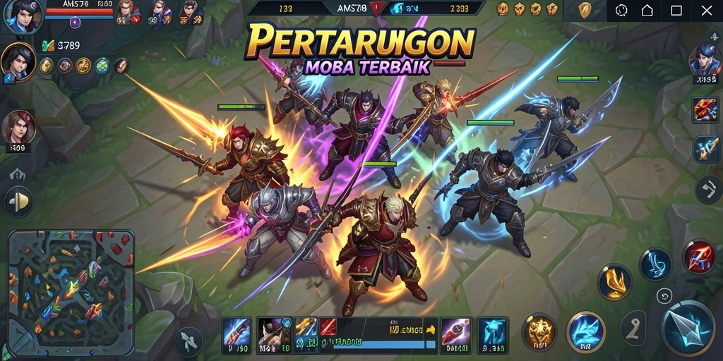 Gameplay seru dengan strategi tim yang mendebarkan.