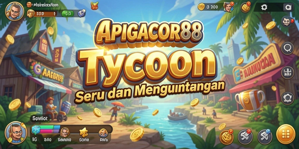 Tangkapan layar gameplay APIGACOR88 menampilkan aktivitas bisnis yang mendebarkan.