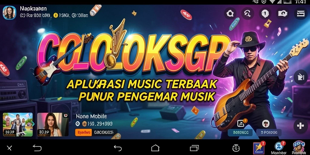 Tampilan antarmuka COLOKSGP yang menarik dengan berbagai pilihan lagu.