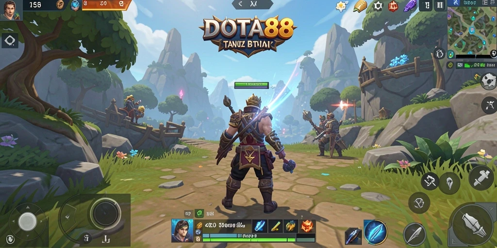 Screenshot gameplay DOTA88 menunjukkan petualangan seru dalam dunia terbuka.