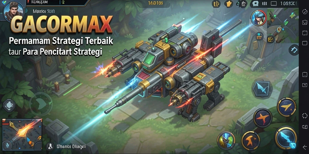 Screenshot gameplay GACORMAX menampilkan pertempuran strategi yang mendebarkan.
