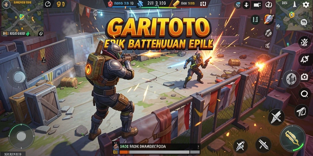 Screenshot GARITOTO menunjukkan aksi medan perang yang intens.