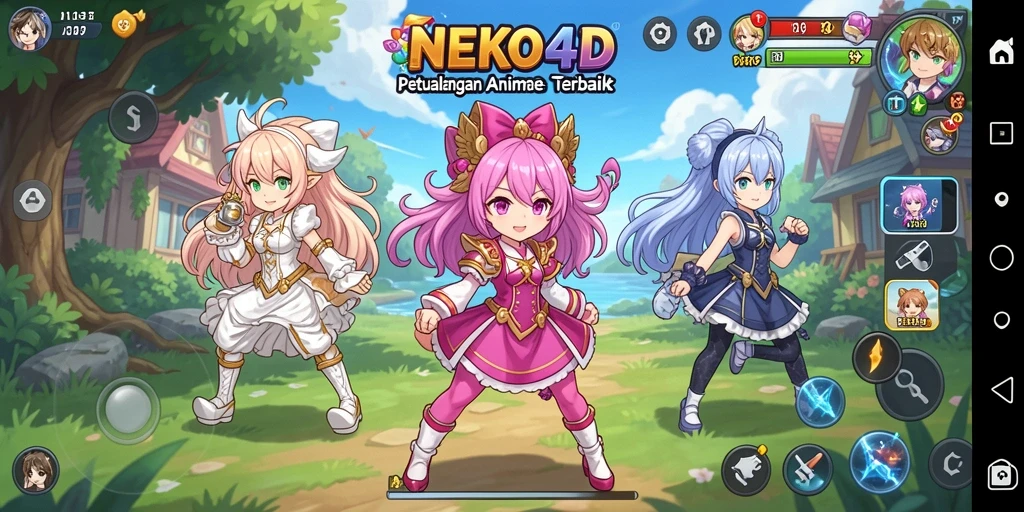 Tampilan ini menunjukkan aksi seru dalam gameplay NEKO4D.