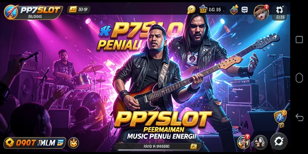 Screenshot gameplay PP7SLOT dengan tampilan musik yang energik.