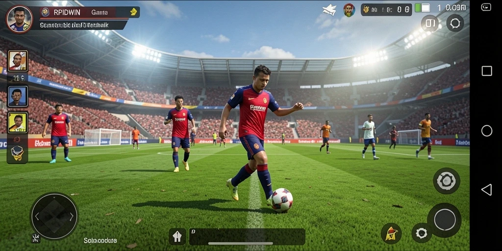 Tampilan gameplay RPIDWIN yang menegangkan di lapangan virtual.