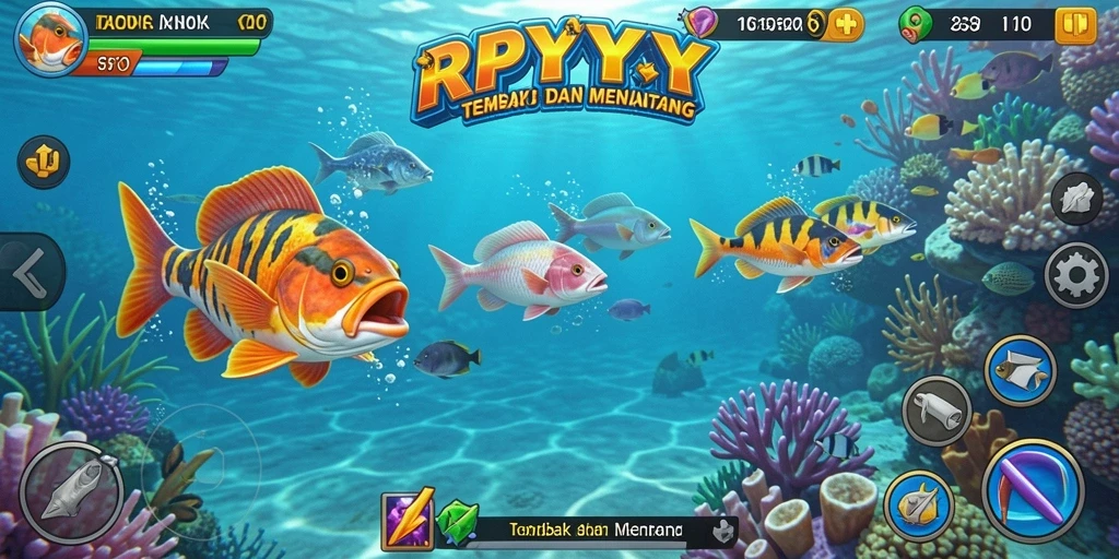 Gameplay menarik Tembak Ikan di RPYYY.