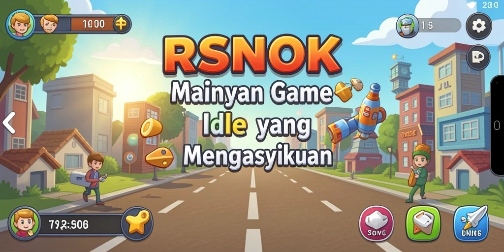 Screenshot utama RSNOK menampilkan gameplay Idle yang menarik.