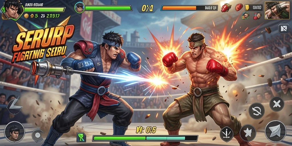 Tampilkan aksi seru dan karakter unik dalam gameplay Fighting.