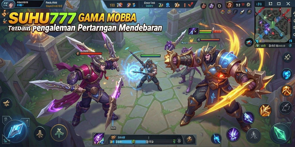 Gameplay MOBA yang mendebarkan dalam <strong>Suhu777</strong> dengan aksi tim yang intens.