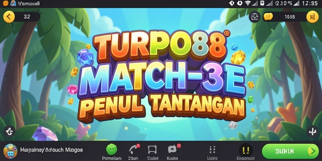 Tampilan screenshot TURBO88 dengan gameplay Match-3 yang menantang.