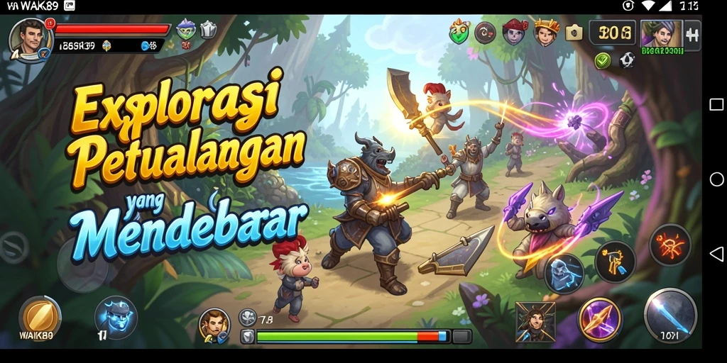 Tangkapan layar WAK89 menampilkan karakter dalam petualangan mendebarkan.