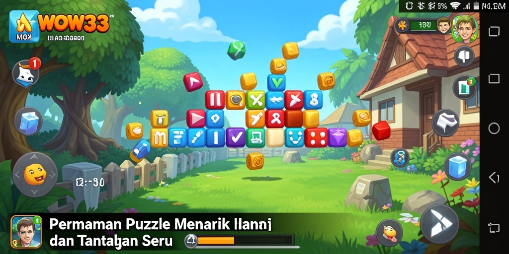 Screenshot WOW33 menampilkan gameplay puzzle yang menantang dan menarik.