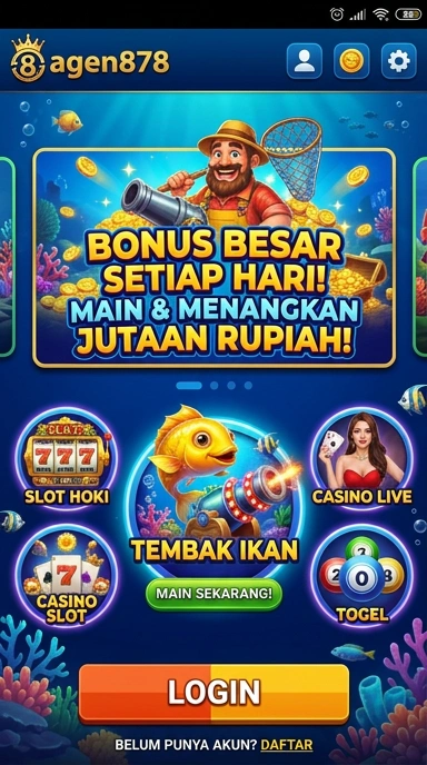 Tampilan antarmuka pengguna agen878 yang menarik dan mudah digunakan.